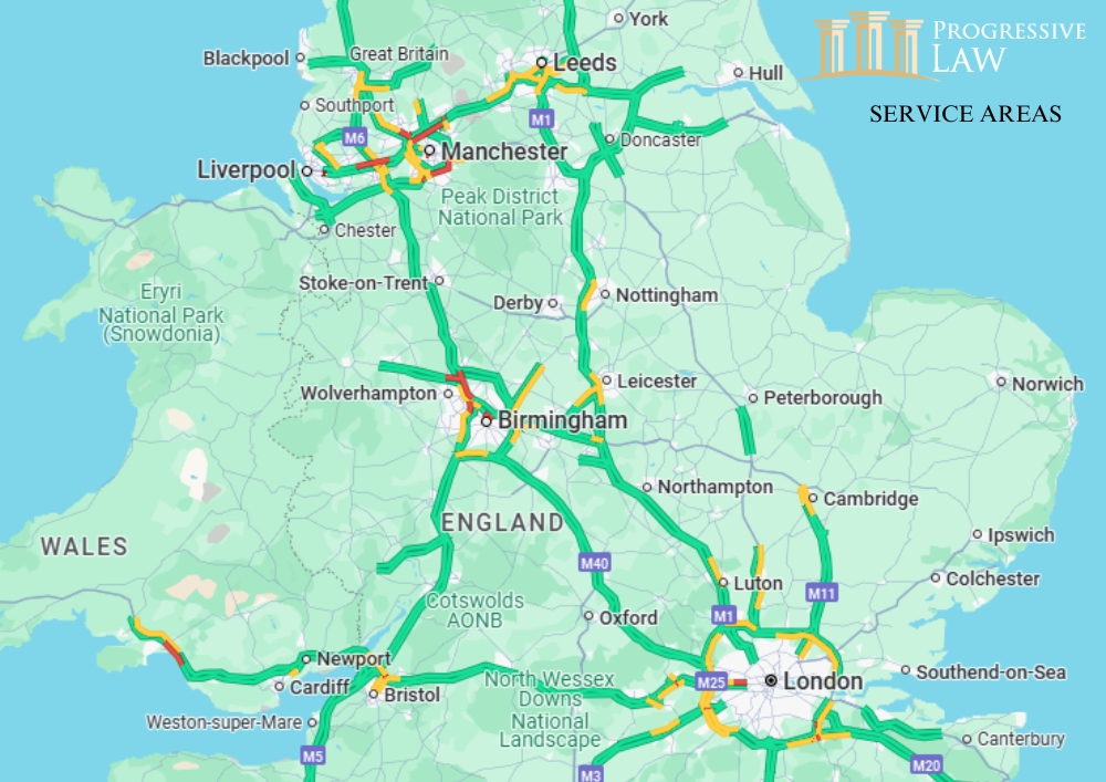 Progressive Law Solicitor Service Areas